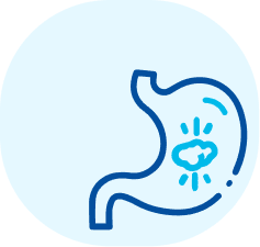 Relieves gas and Bloating